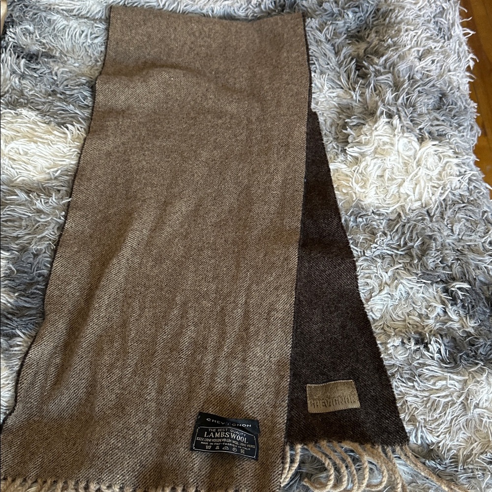 UNISEX Chevignon Lambswool Scarf in Brown Tones